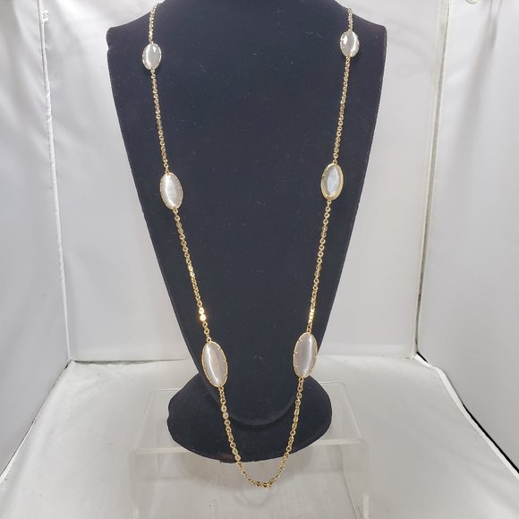 14th & Union Gold Necklace with Opaque Stones - Picture 1 of 9